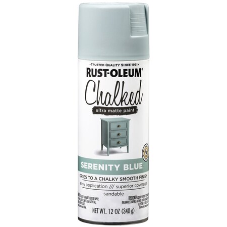 Rust-Oleum Spray Paint, Serenity Blue, Matte, Oil, 12 oz 302595